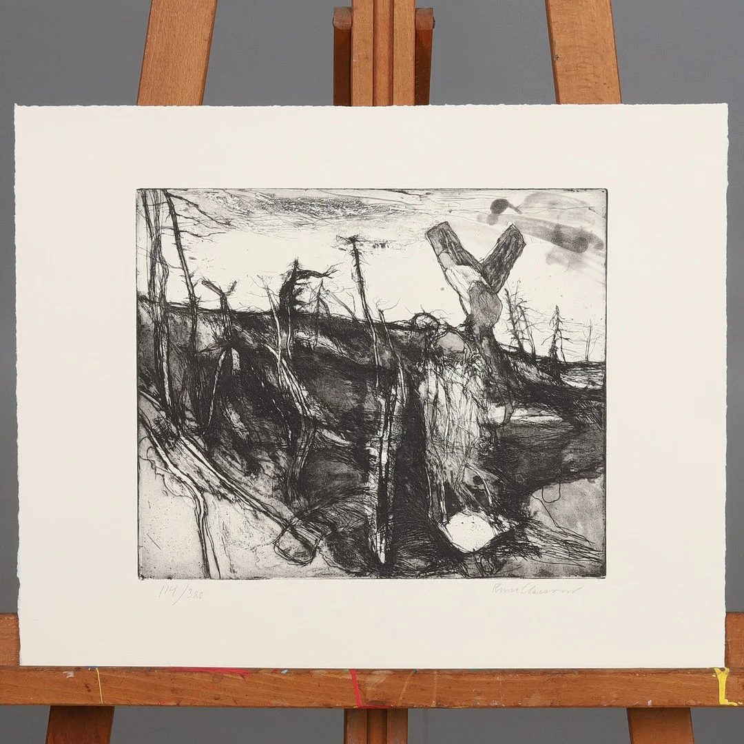 RUNE CLAESSON. ETSNING, "Hygge", signerad. — Engravings & Prints — Örebro Stadsauktioner