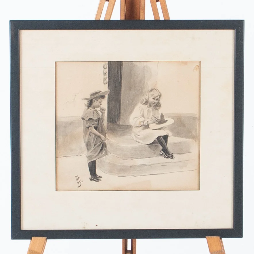 ANDREAS SCHELVEN BLOCH. Akvarell, signerad. — Paintings — Laholms Auktionskammare