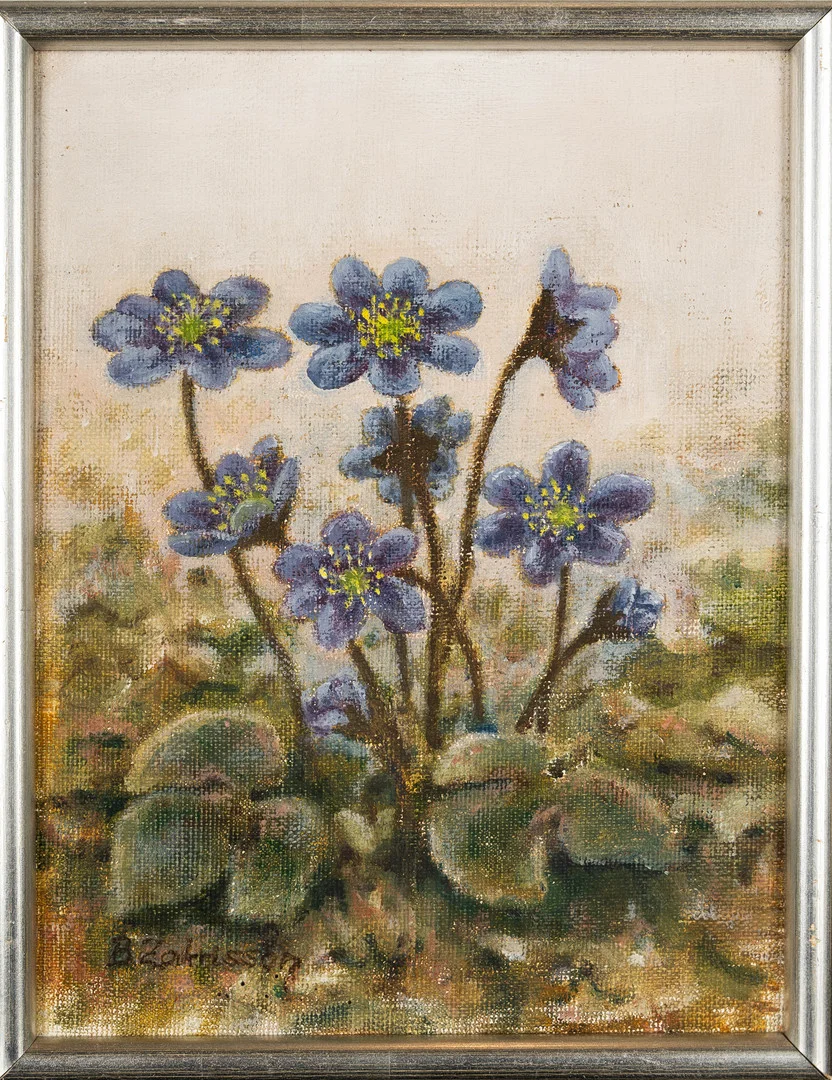 BIRGER ZAKRISSON. Olja på pannå, Stilleben, Signerad. — Paintings — Norrlands Auktionsverk