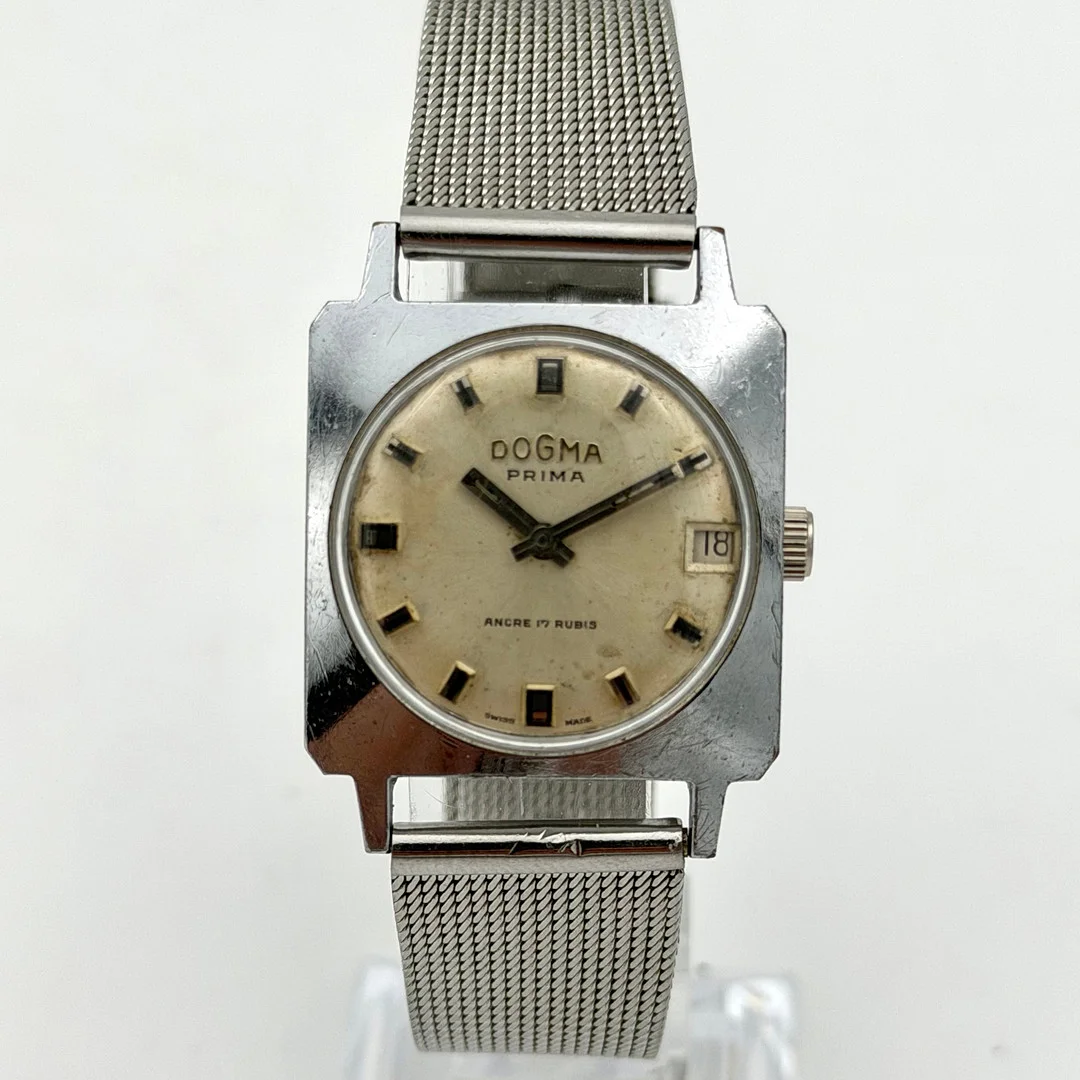 DOGMA PRIMA, armbandsur, 1960-tal, manuell, stål. — Wristwatches — Skandia Auktion