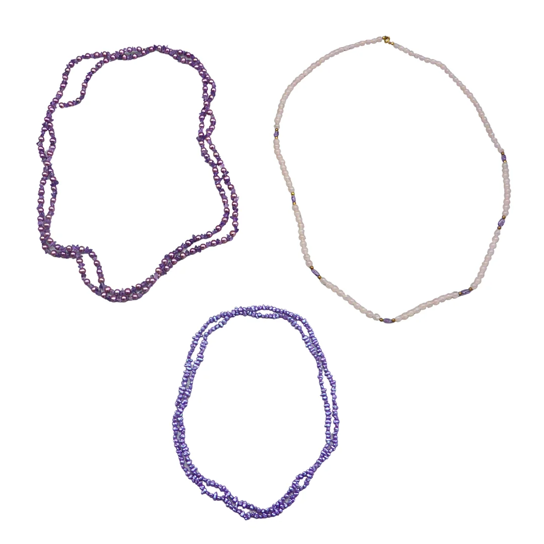 PERLENKETTEN IM 3ER-SET. — Jewellery — Auktionshaus Stuber's Hammerschlag