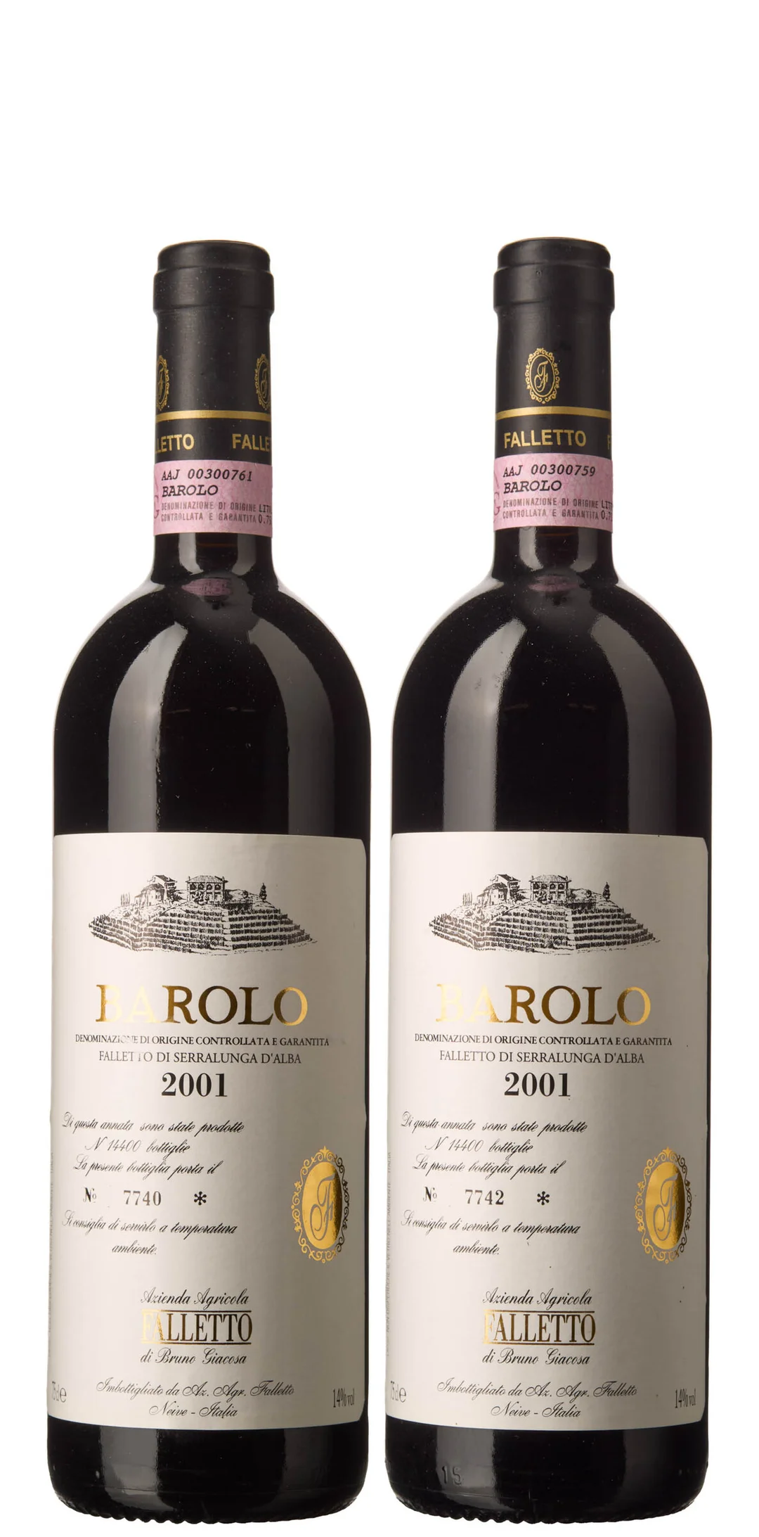 2 x Barolo Falletto di Serralunga d'Alba 2001, Falletto di Bruno Giacosa — 2 x Barolo Falletto di Serralunga d'Alba 2001, Falletto di Bruno Giacosa — Vin/Vin — Blomqvist