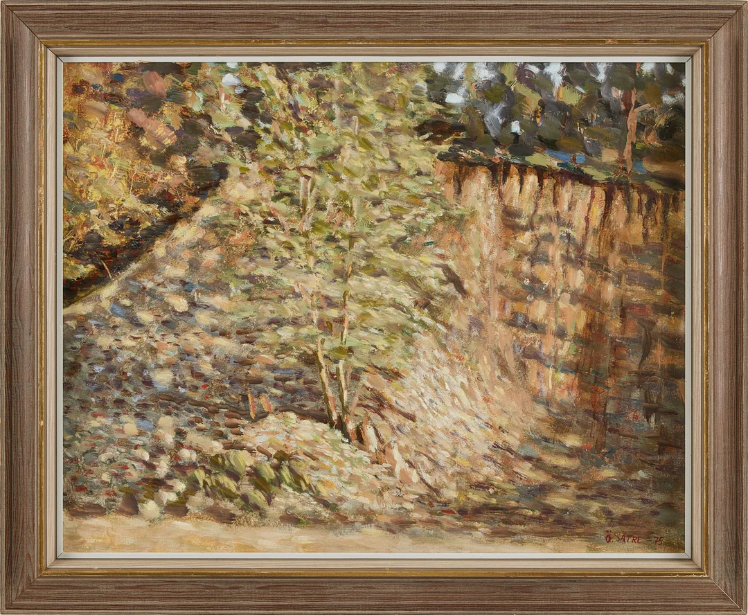 ÖRJAN SÄTRE. Skogsmotiv, signerad, olja på pannå. — Paintings — Stockholms Auktionsverk Magasin 5