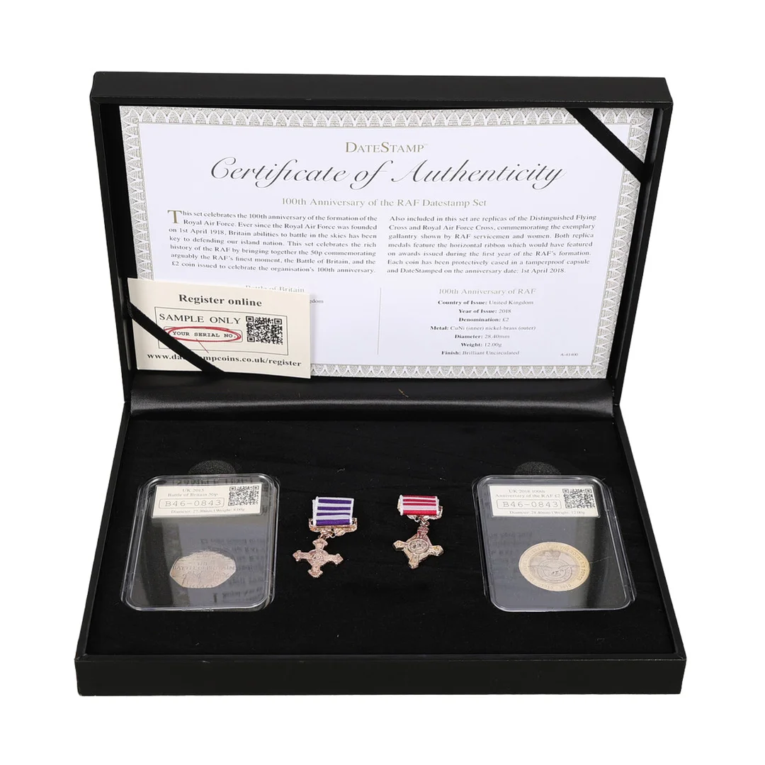 AN RAF DATESTAMP SET. — Coins & Banknotes — Bishop & Miller