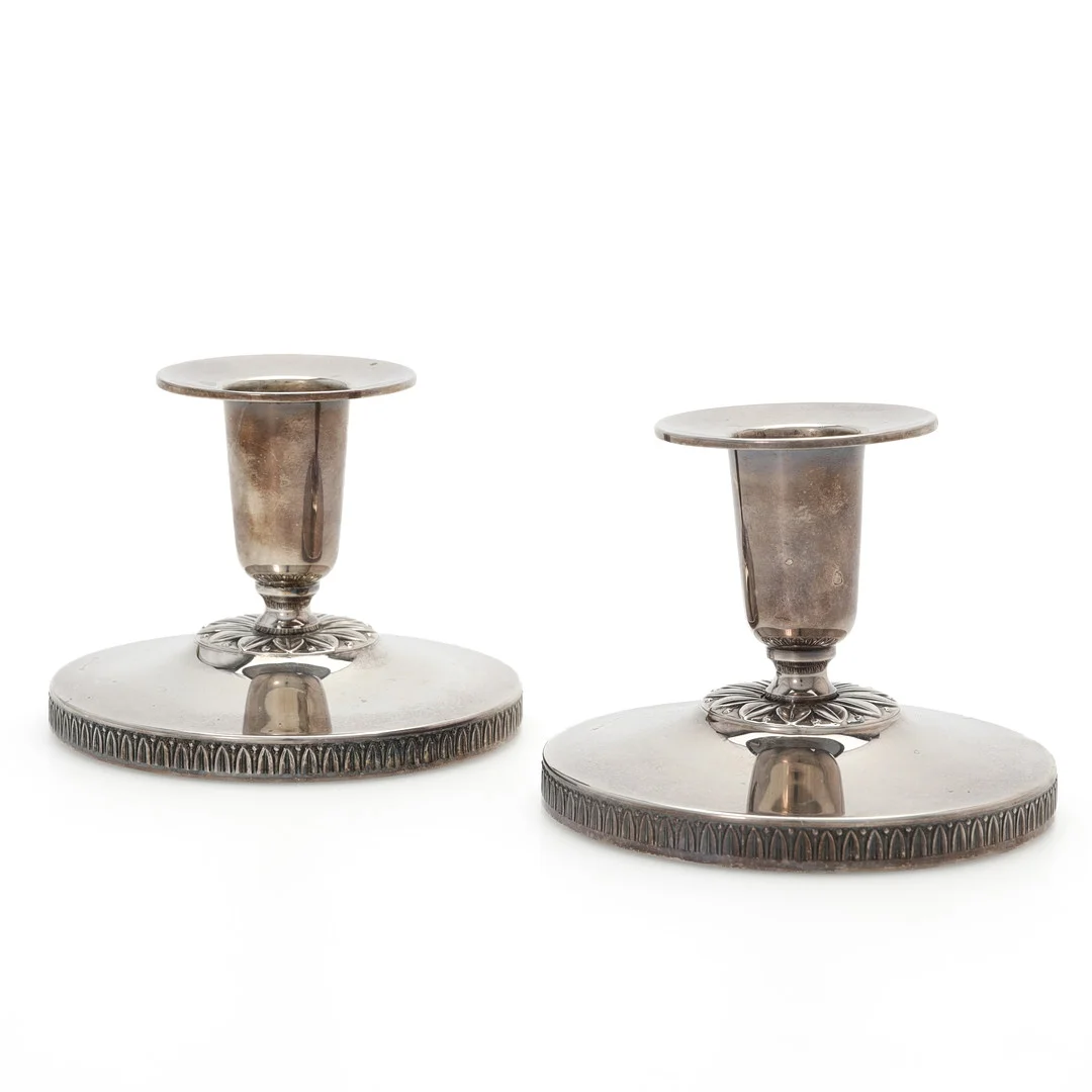 LJUSSTAKAR, ett par, silver, K&EC, 1967. — Candlesticks — Auktionsmagasinet Vänersborg