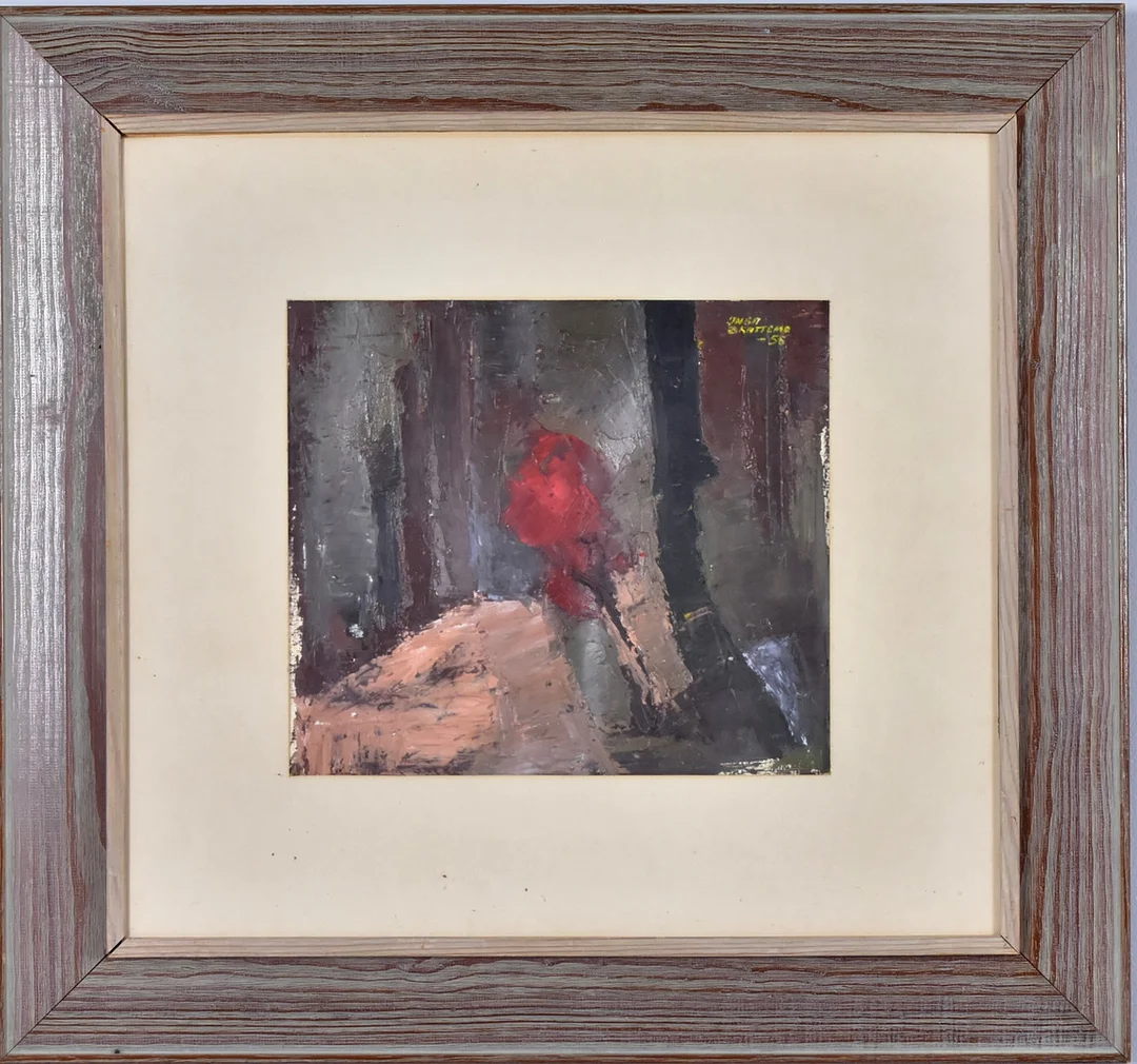 INGA BRATTEMO. Olja på pannå, glasad. — Paintings — Halmstads Auktionskammare