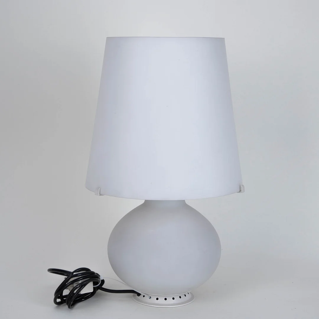 Tischlampe aus Glas, MAX INGRAND. Fontana Arte, 'Fontana' kleine Tischleuchte. — Table Lamps — Stockholms Auktionsverk Hamburg