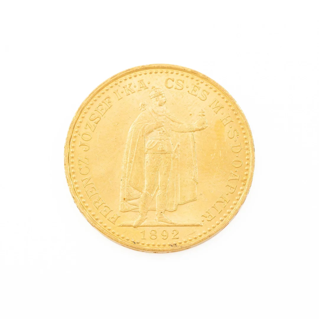 Guldmynt, Ungern, 20 Korona, 1892. — Militaria/Mynt — Bukowskis