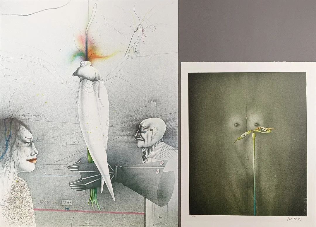 WUNDERLICH, PAUL. Zwei Farblithografien, jeweils handsigniert. — Engravings & Prints — Auktionshaus Blank