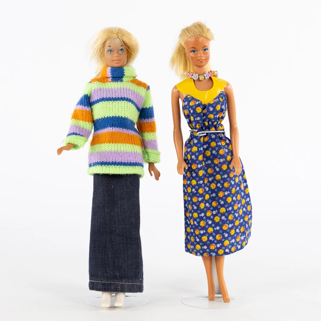 BARBIEDOCKOR, 2 st, Mattel, 1970-tal. — Dolls & Teddybears — Karljohan Auktioner