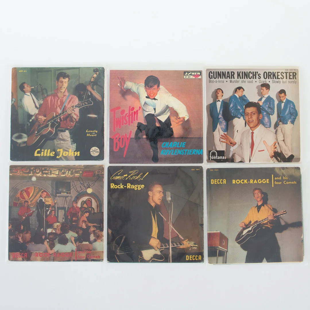 PARTI SINGLAR 7". 6 stycken. — Audio, Vinyl & Hi-Fi — Laholms Auktionskammare