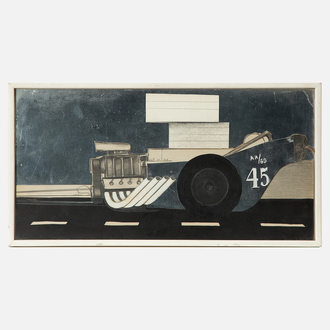 ULF WAHLBERG. Collage, signerad och daterad 1966. — Other — Stockholms Auktionsverk Göteborg