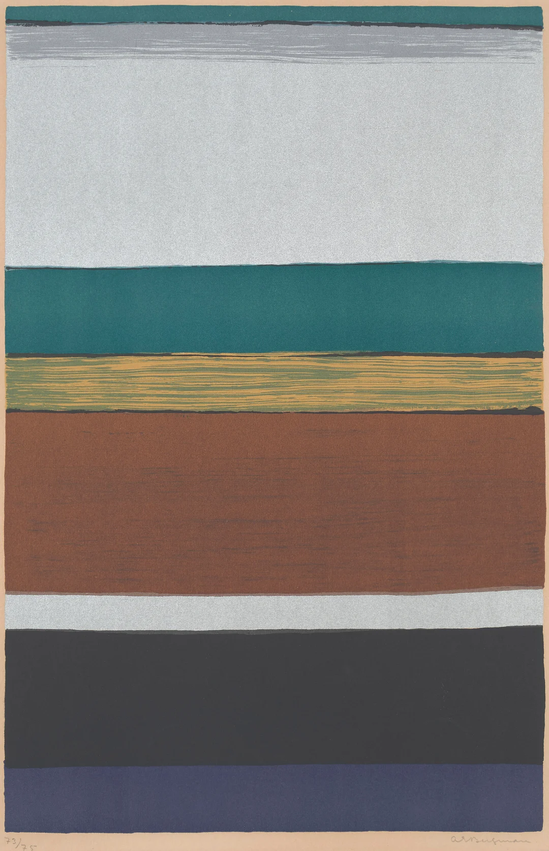 Bergman, Anna-Eva — "L12-1971 Multihorisont/Multihorizon" 1971 — Kunst/Grafikk — Blomqvist