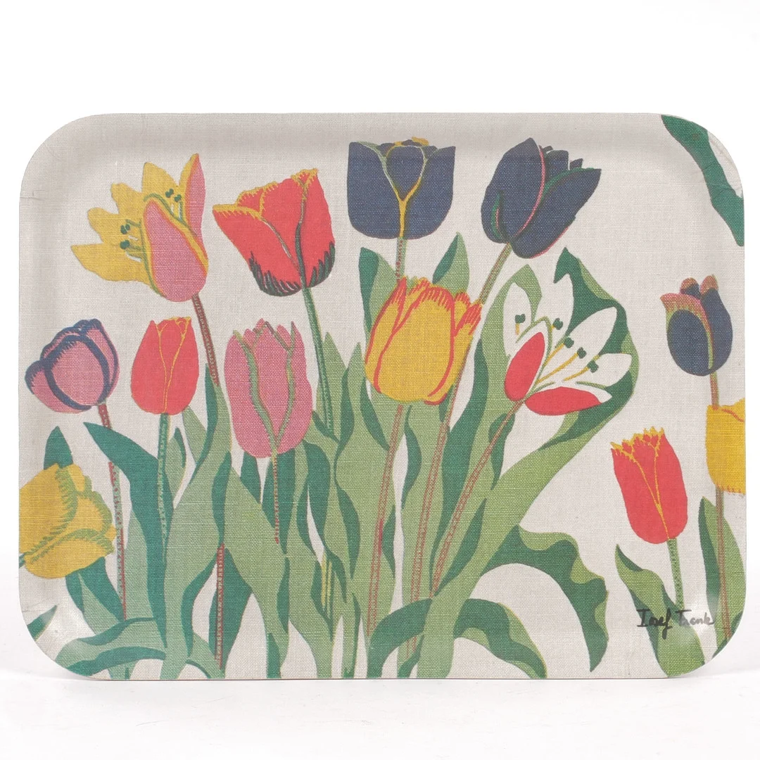 JOSEF FRANK. Bricka, "Tulpaner", Svenskt Tenn. — Miscellaneous — Auktionsfirma Kenneth Svensson i Kalmar