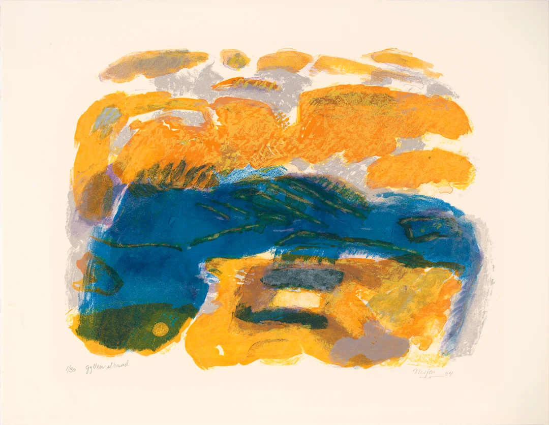 Nesjar, Carl — "Gyllen strand" 2004 — Kunst/Grafikk — Blomqvist