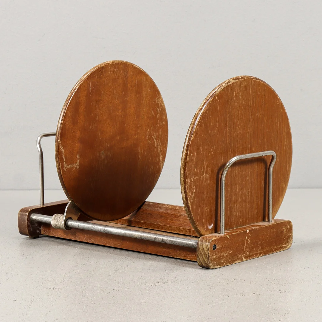 DUX GRAMMOFONARKIV Skivställ, Trä & kromade stålrör, 1900-talets mitt. — Audio, Vinyl & Hi-Fi — Karlstad Hammarö Auktionsverk