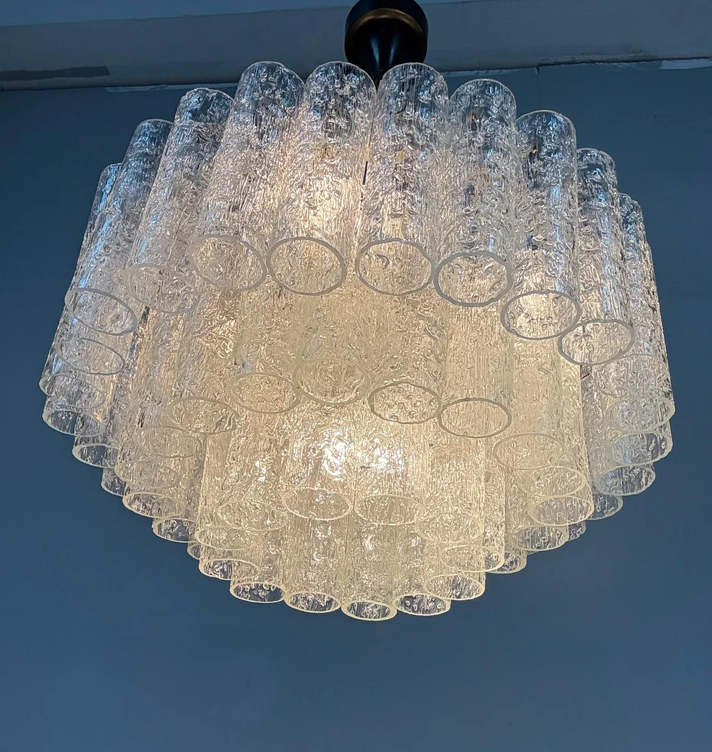 Mid Century Deckenlampe/Kronleuchter von Doria Leuchten, Deutschland, 1970er Jahre. — Ceiling lights — Stockholms Auktionsverk Düsseldorf/Neuss