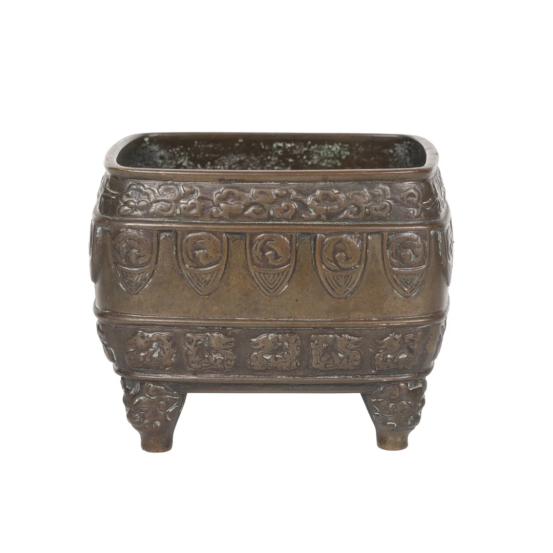 A LATE 19TH CENTURY CHINESE BRONZE CENSER. — Bronzes — Bishop & Miller