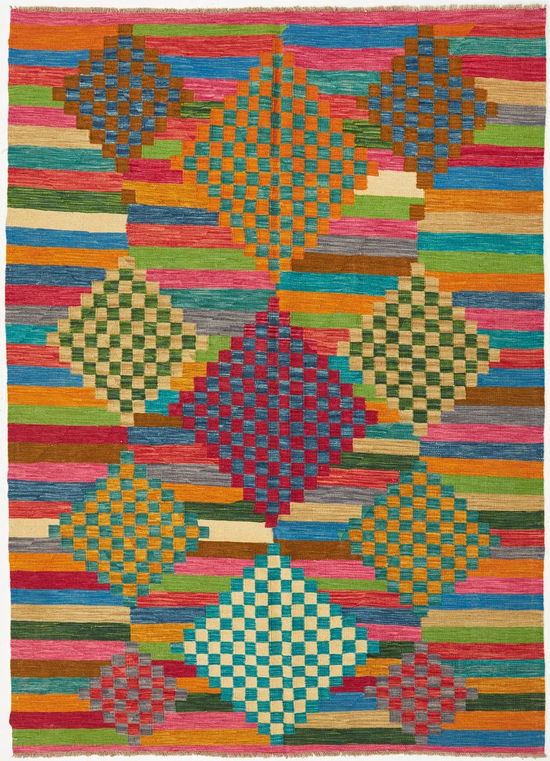 ORIENTMATTA. Kelim, ca 242x175 cm. — Oriental Carpets & Textiles — Stockholms Auktionsverk Sickla
