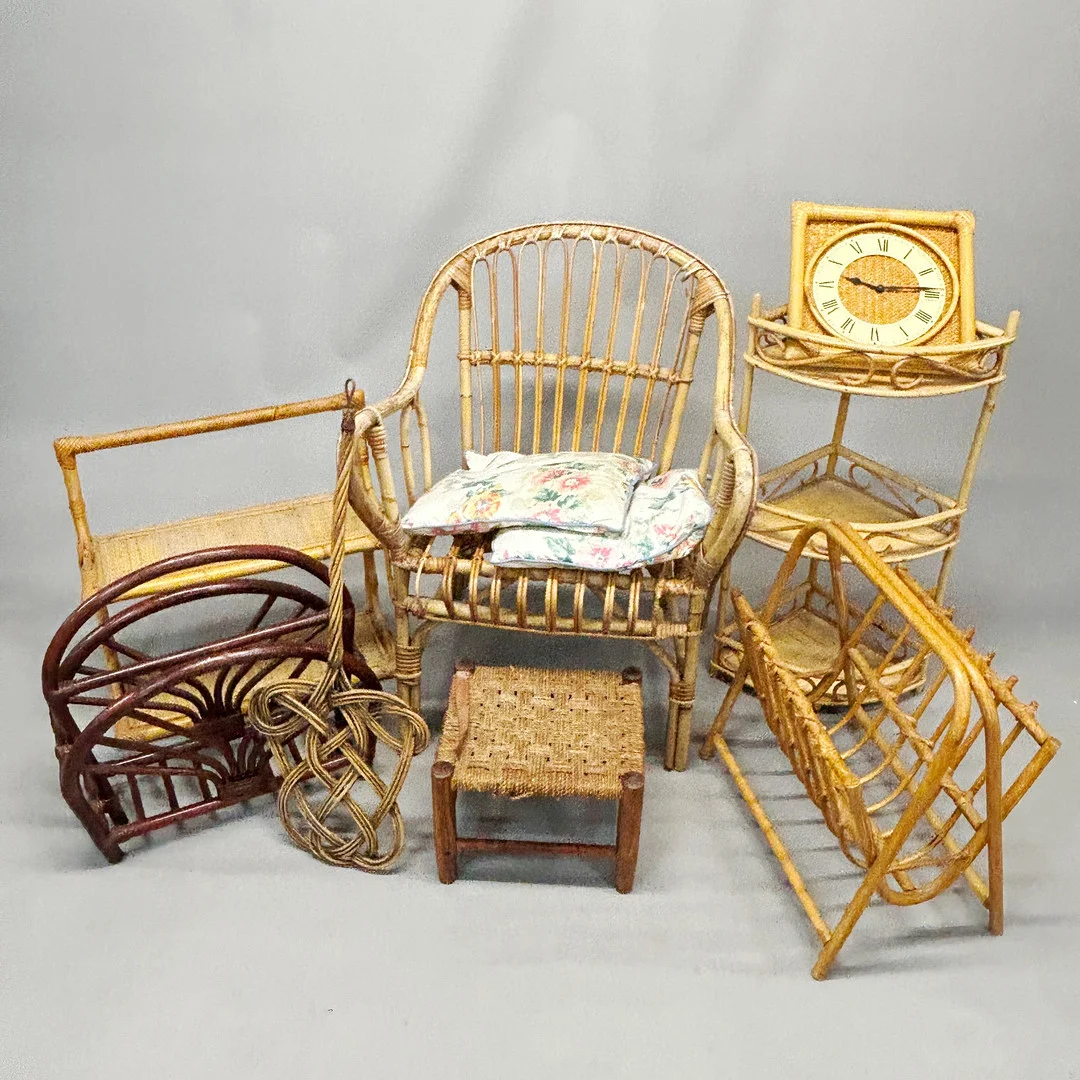 MIXED BAMBOO/RATTAN FURNITURE. — Armchairs & Chairs — Chalkwell Auctions