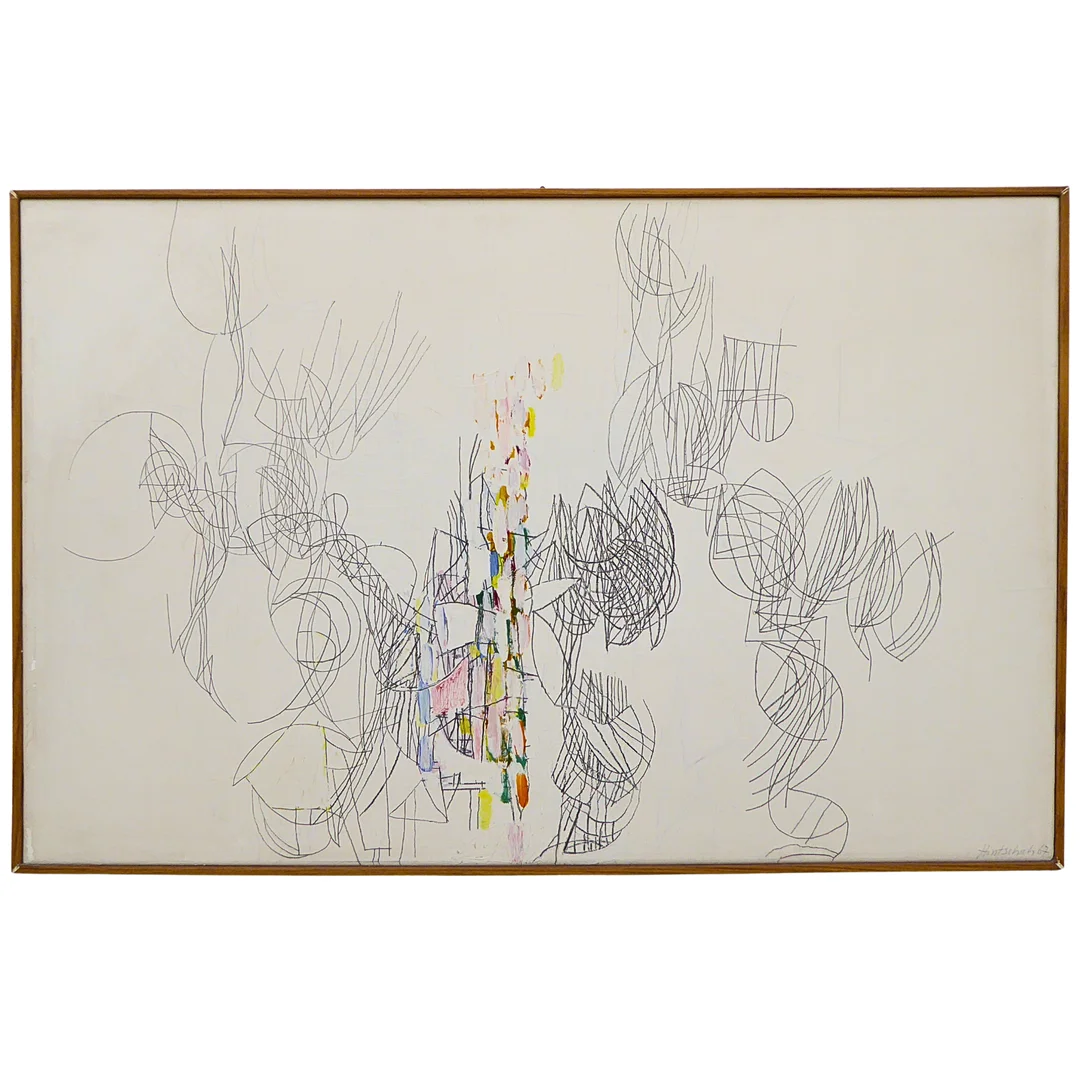 GERHARD HINTSCHICH, ABSTRAKTE KOMPOSITION, MISCHTECHNIK AUF LEINWAND, SIGNIERT UND DATIERT 1967. — Paintings — Auktionshaus Stuber's Hammerschlag