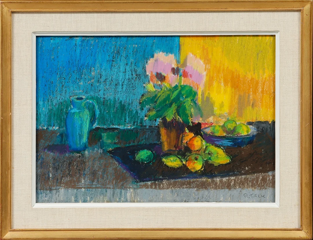 RAGNAR FALK. Stilleben, pastell, signerad. — Drawings — Göteborgs Auktionsverk