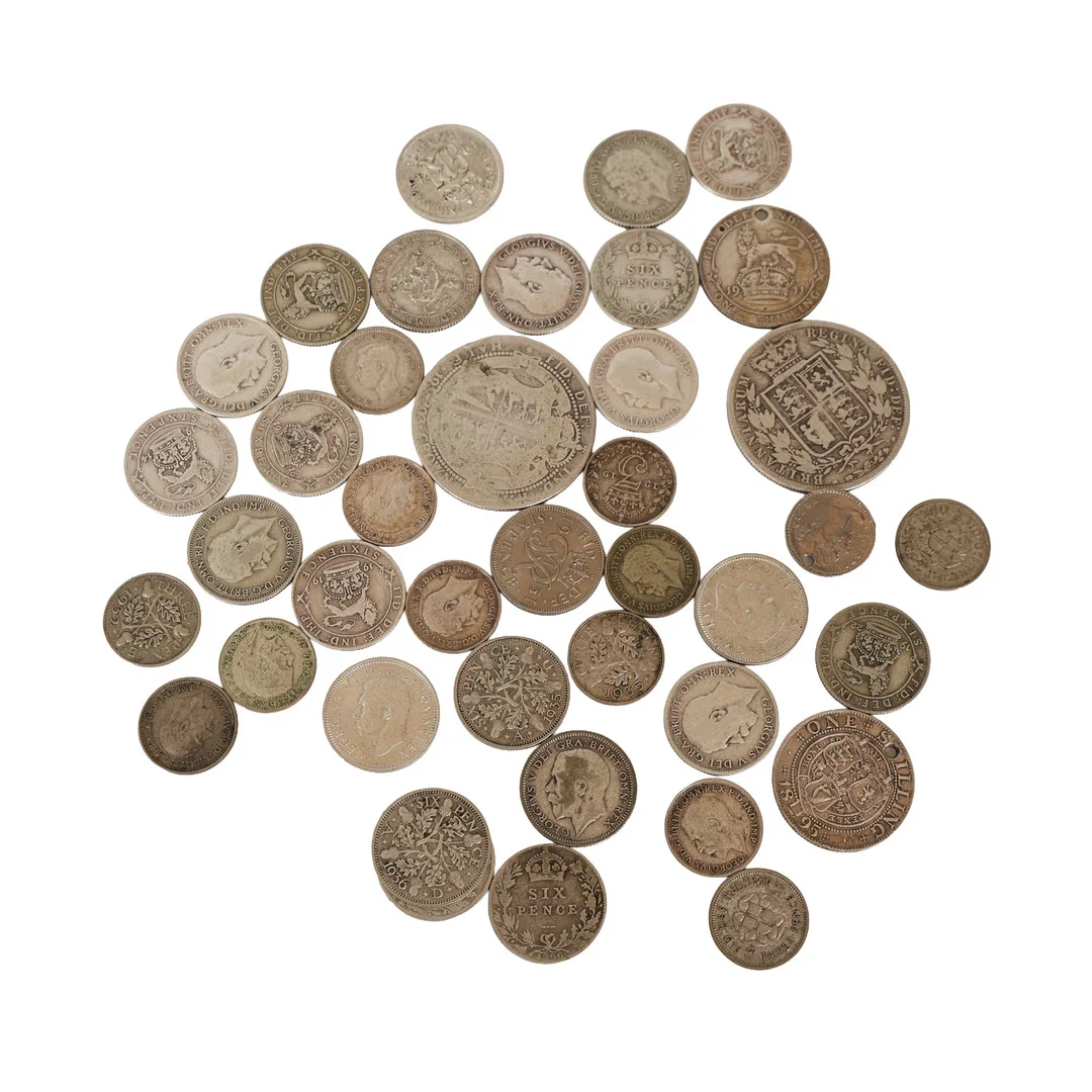 INTERESTING COLLECTION OF SILVER COINS (QTY). — Coins & Banknotes — Bishop & Miller