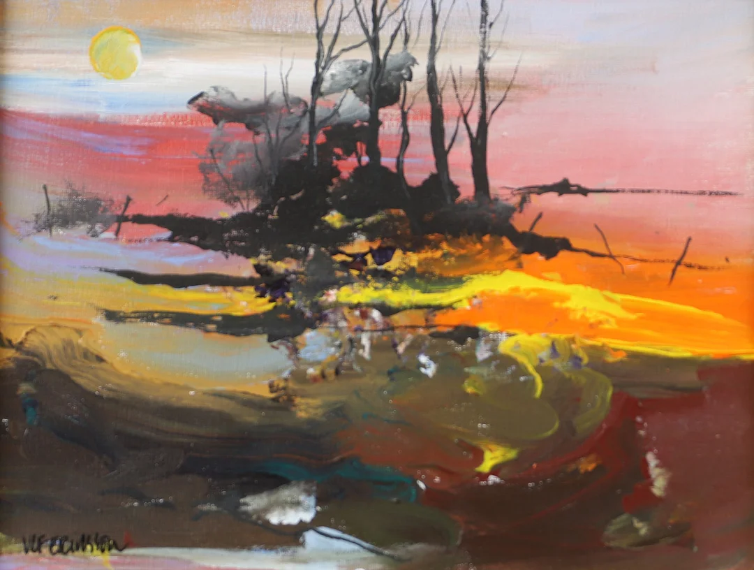 ULF ERIKSSON. Landskapskomposition, olja på duk, signerad. — Paintings — Helsingborgs Auktionskammare