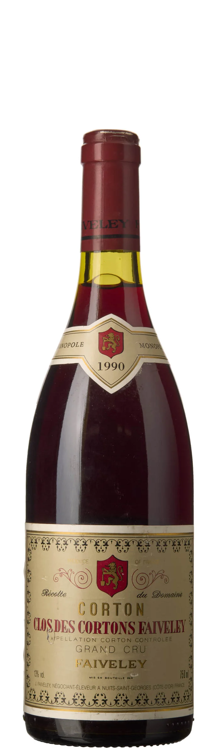 1 x Corton Clos des Cortons Faiveley Grand Cru 1990, Faiveley — 1 x Corton Clos des Cortons Faiveley Grand Cru 1990, Faiveley — Vin/Vin — Blomqvist