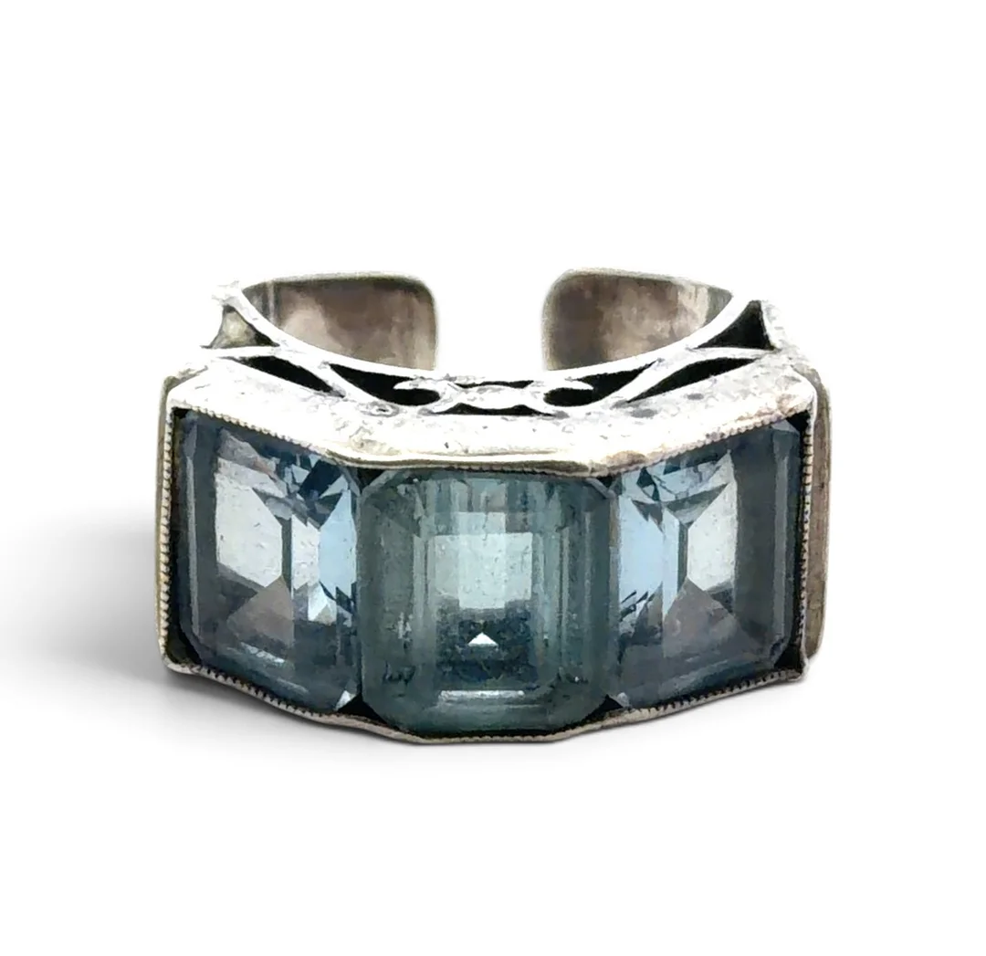 A.F. RASMUSSEN AQUAMARINE SILVER RING. — Rings — Griffin’s Auctioneers