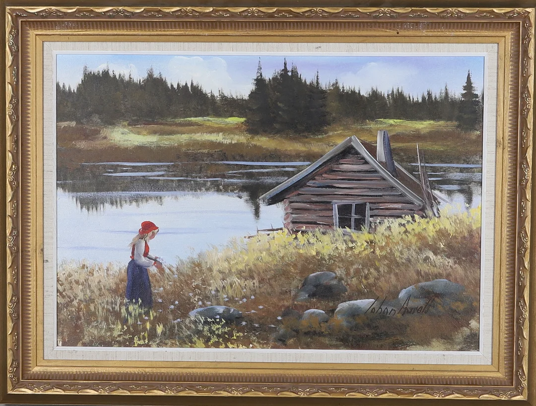 JOHAN ARVALL. Olja på duk, signerad. — Paintings — Gomér & Andersson Norrköping