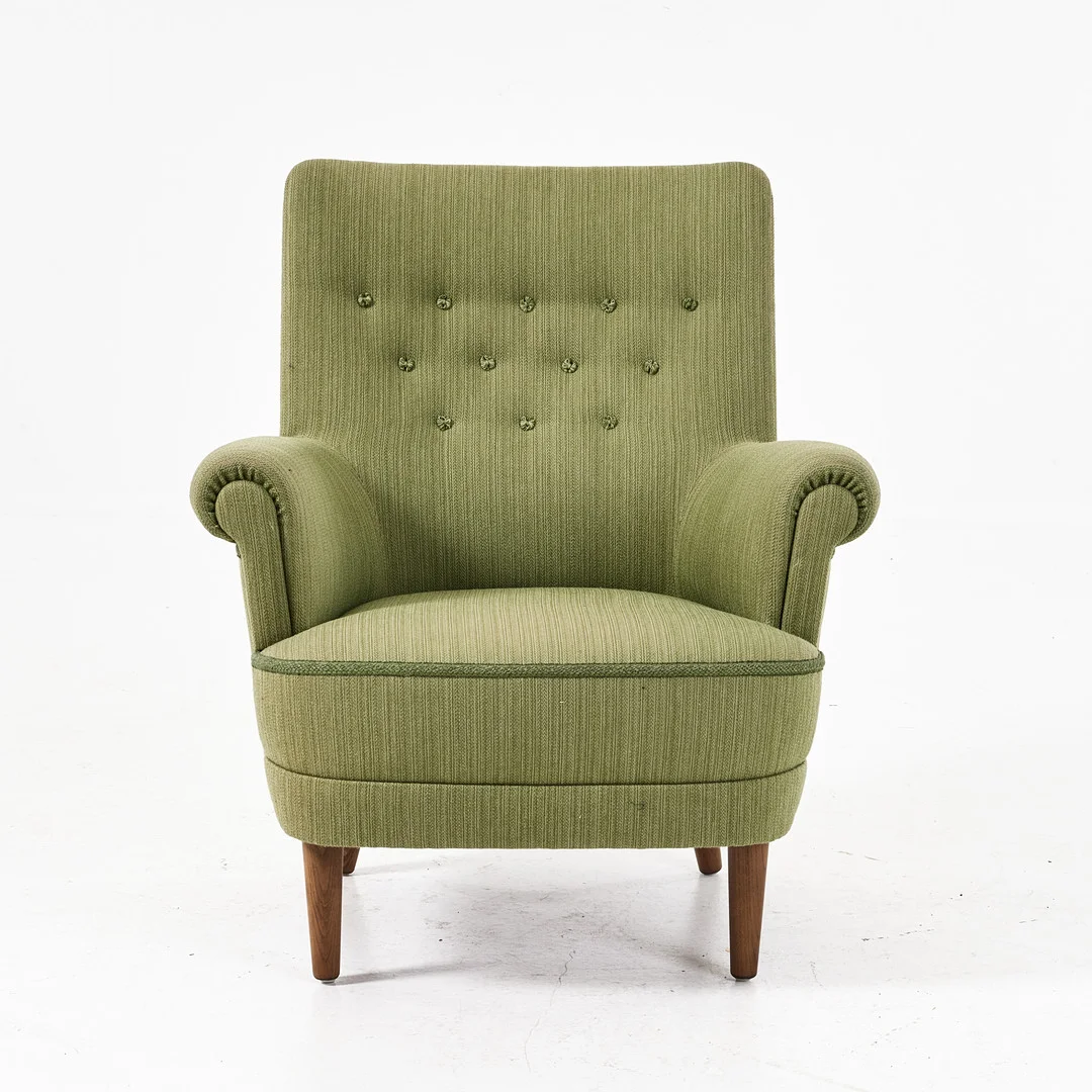 CARL MALMSTEN. Fåtölj "Hemmakväll", O.H. Sjögren, klädd med ylletyg. — Armchairs & Chairs — Stockholms Auktionsverk Magasin 5