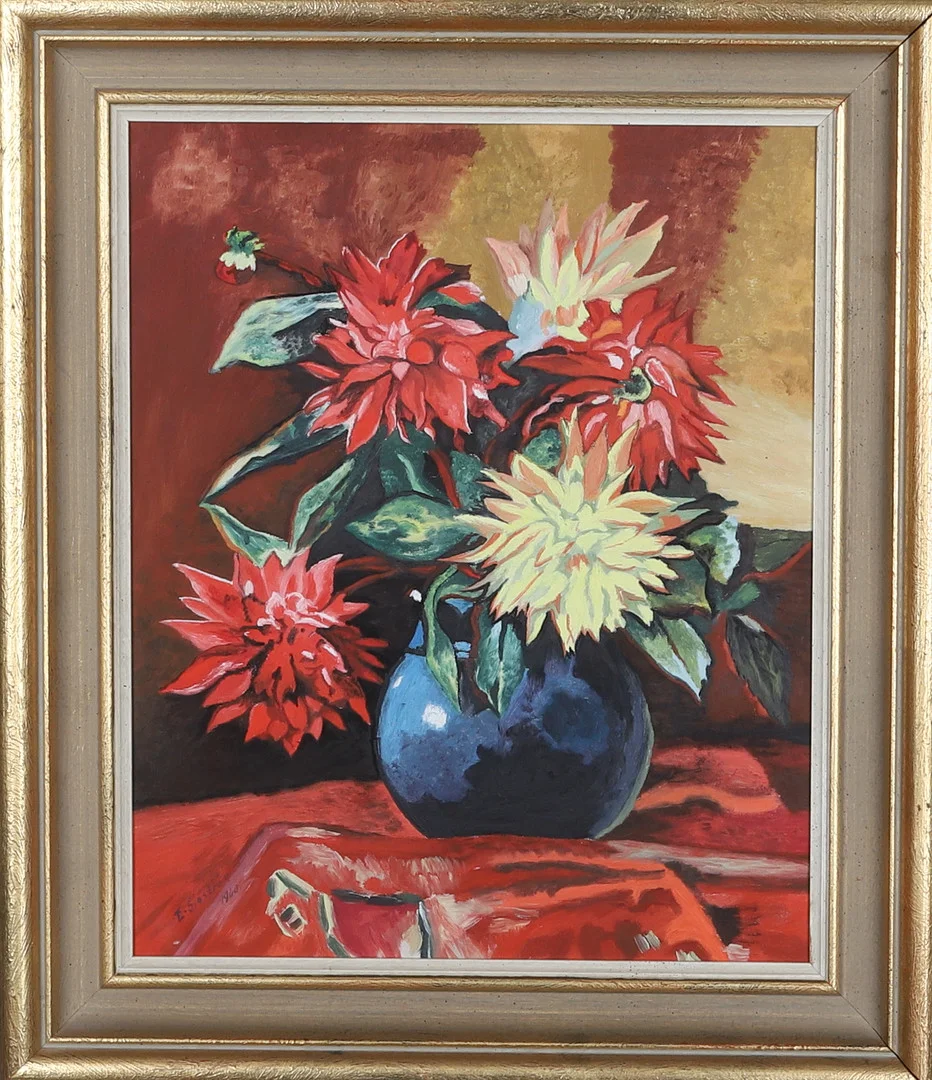 OIDENTIFIERAD KONSTNÄR. olja på duk, signerad E. Sjöström. — Paintings — Gomér & Andersson Norrköping