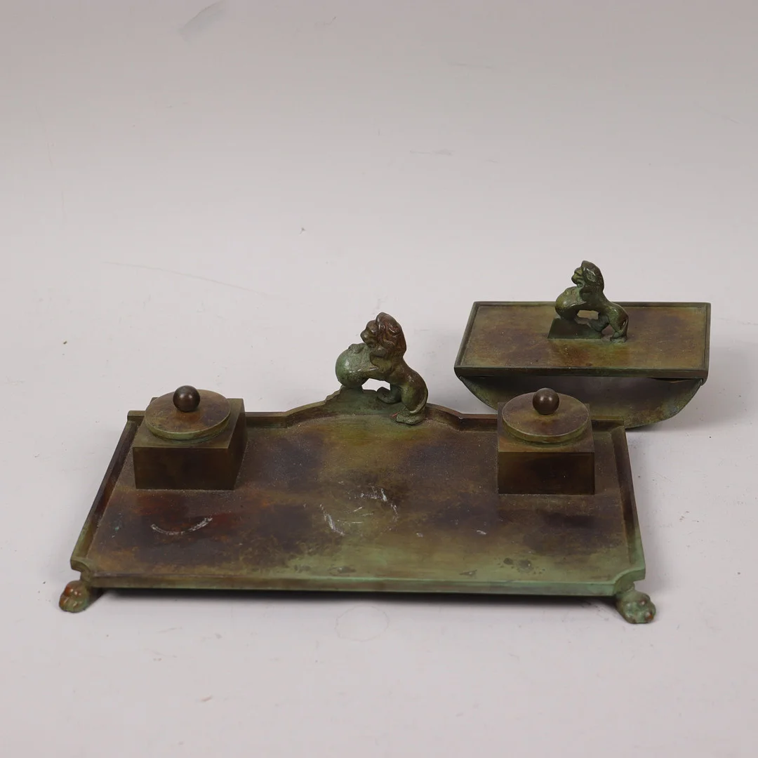 SKRIVBORDSSET, GAB, brons, 1930-tal. — Other metals — Markus Auktioner