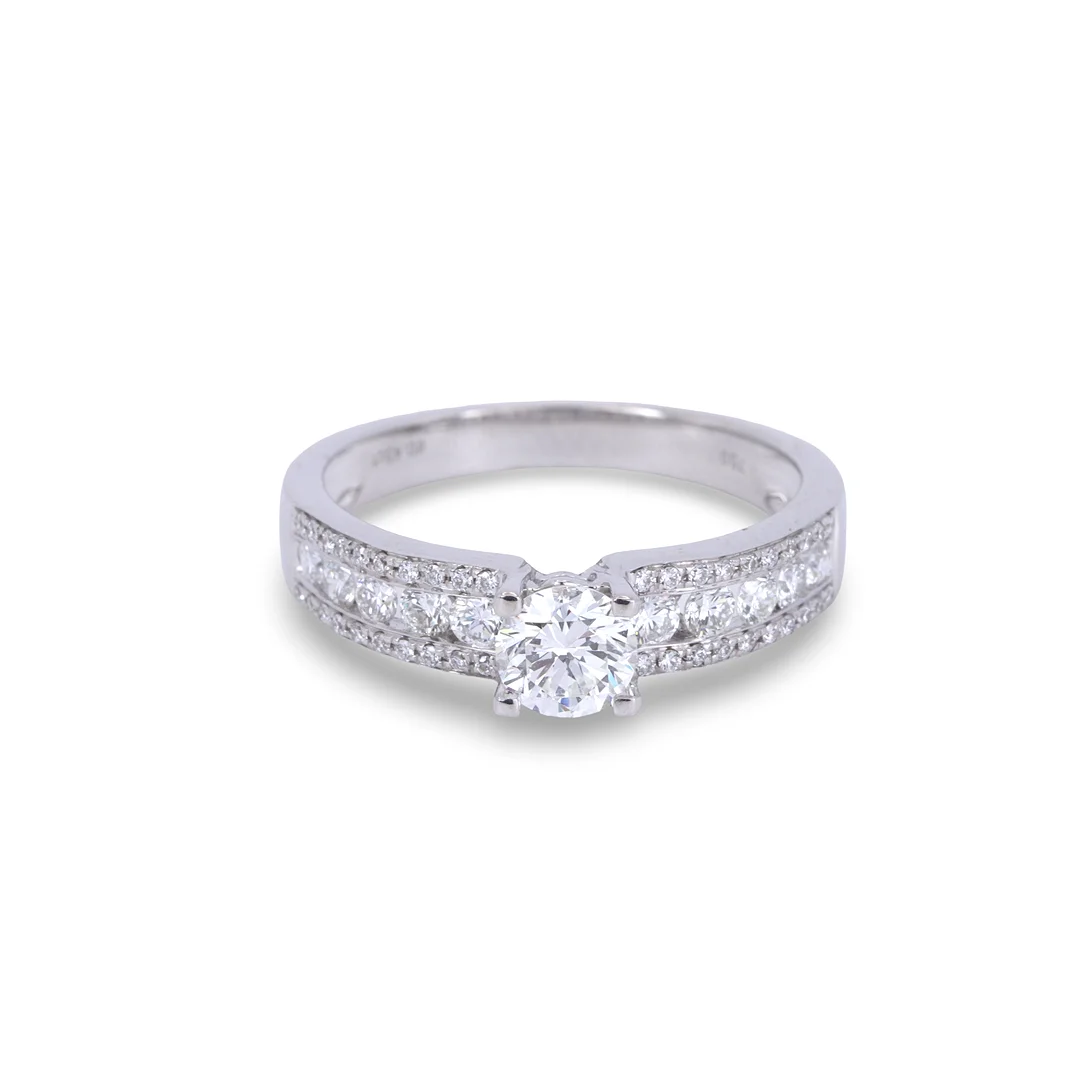 18CT GOLD DIAMOND SET RING. — Rings — Chalkwell Auctions