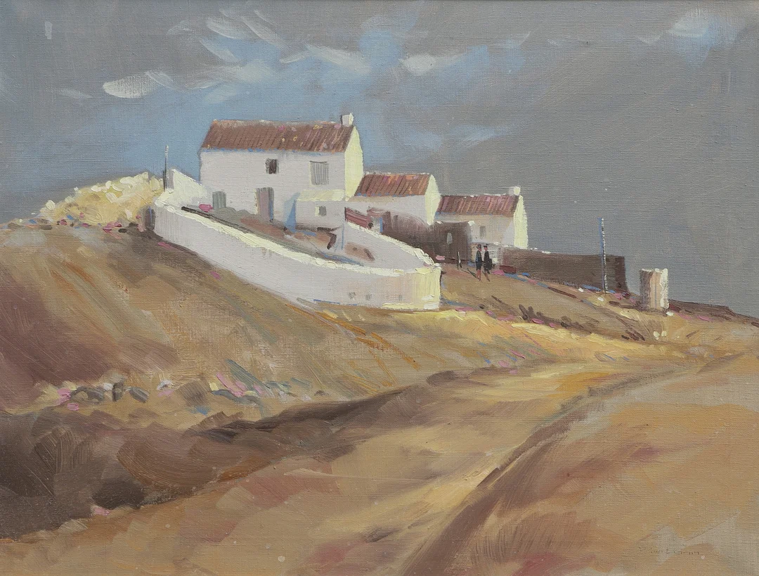 ROBERT GENN. Olja på duk, "Farm near Fuengirola", signerad. — Paintings — Ekenbergs Auktioner