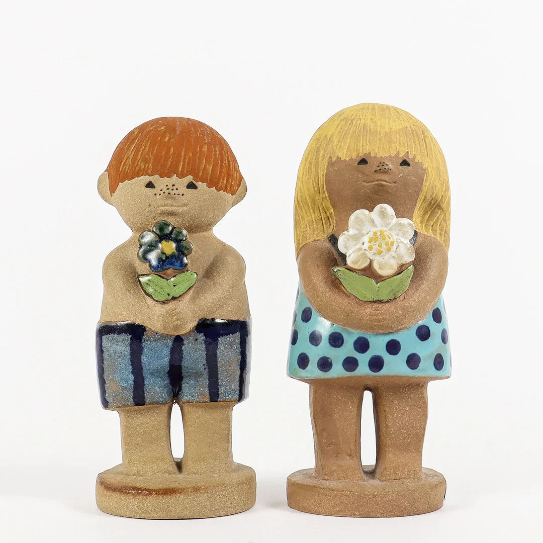 LISA LARSON. Figuriner "Stora Adam & Eva", Gustavsberg. — European — Karlstad Hammarö Auktionsverk
