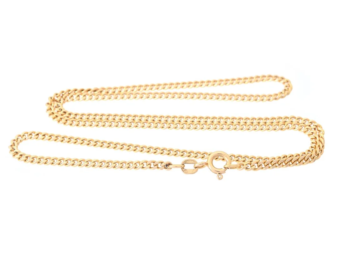 HALSKEDJA, 18K guld, pansarlänk, Balestra, längd 46 cm, vikt 10,2 g. — Smycken/Halskedja — Kaplans