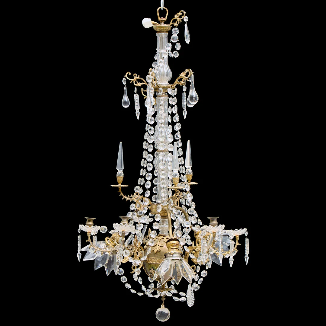 LJUSKRONA, Oscariansk, omkring år 1900. — Chandeliers — Uppsala Auktionskammare