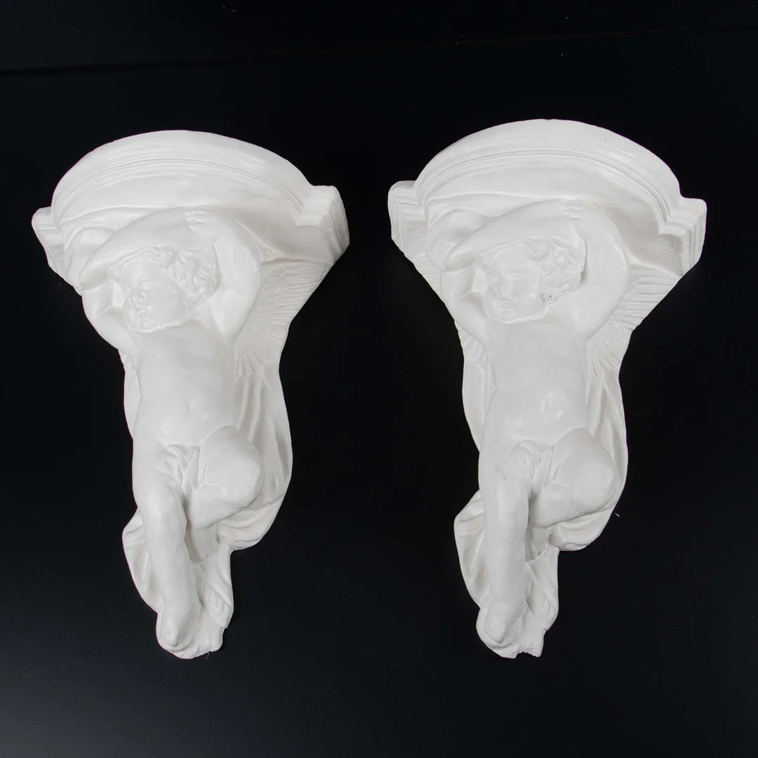 KONSOLER, ett par, nyklassicistisk stil, 1900-tal. — Cupboards, Cabinets & Shelves — Laholms Auktionskammare