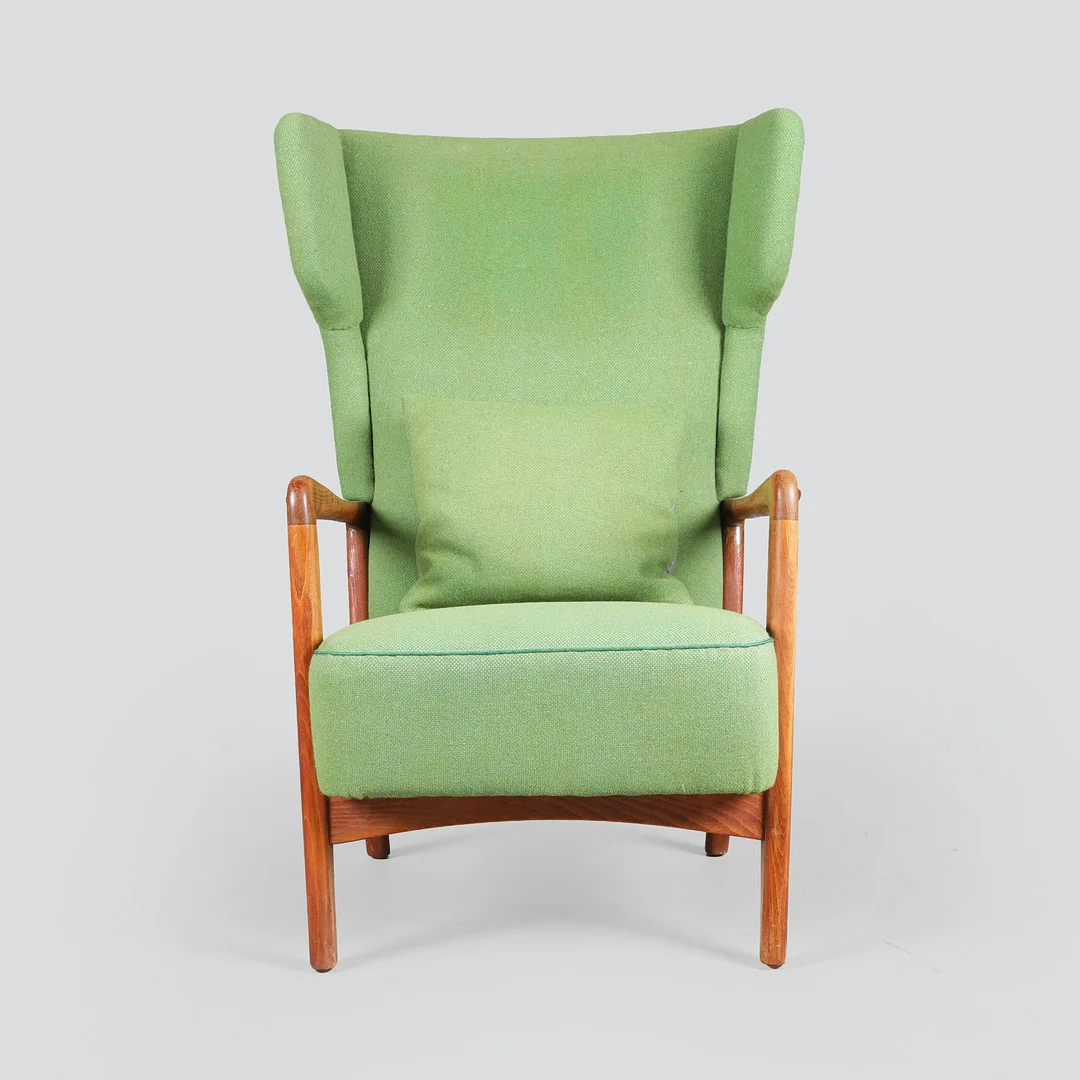 SØREN HANSEN. Fritz Hansen. Øreklapstol, 1940'erne. — Armchairs & Chairs — Bidstrup Auktioner