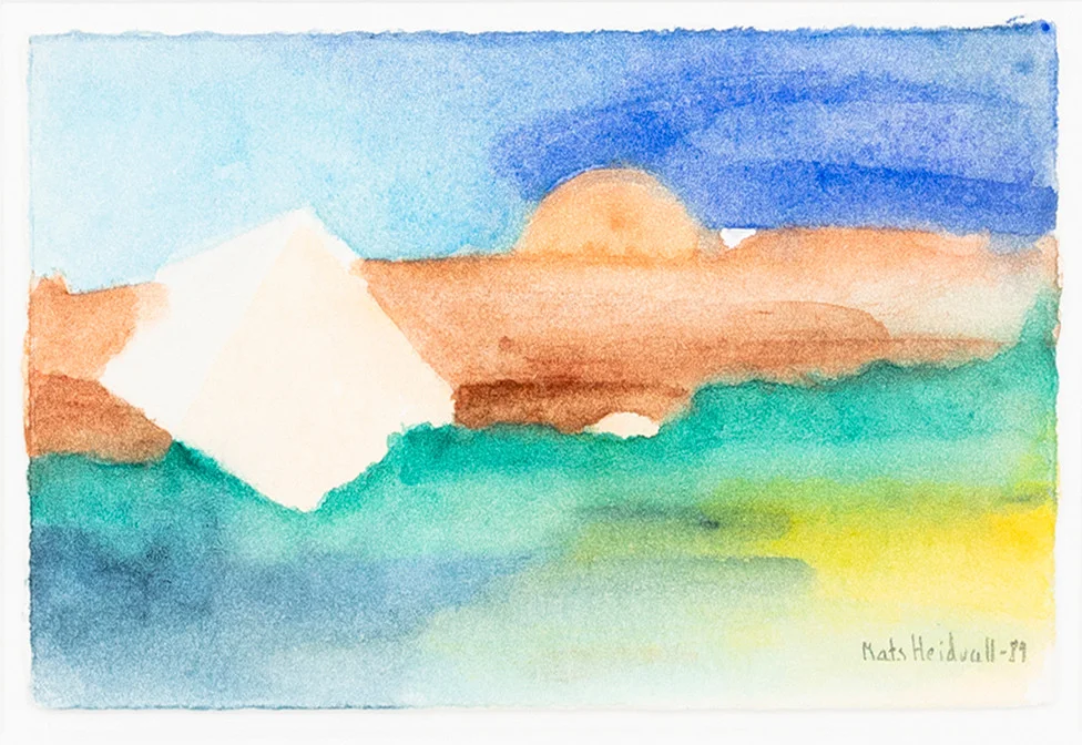 MATS HEIDVALL (FÖDD 1949). Komposition, gouache på papper, signerad, daterad -89. — Paintings — Auktionshuset Kolonn