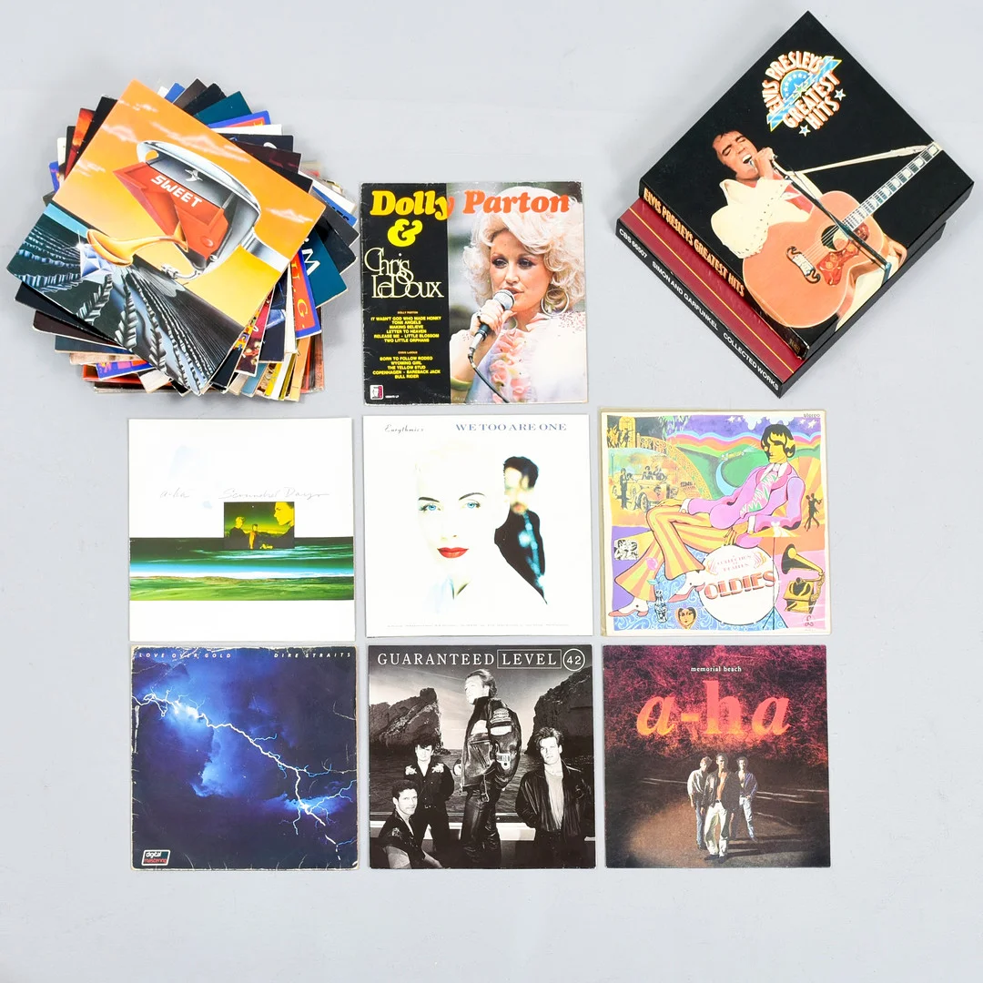 VINYLPLADER LP, samling, Dolly Parton, Beatles, Elvis (30). — Audio, Vinyl & Hi-Fi — Sørensen Auktioner