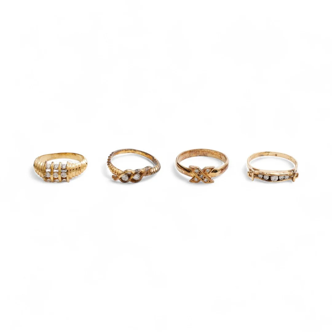 Cuatro sortijas de circonitas. — Rings — Balclis