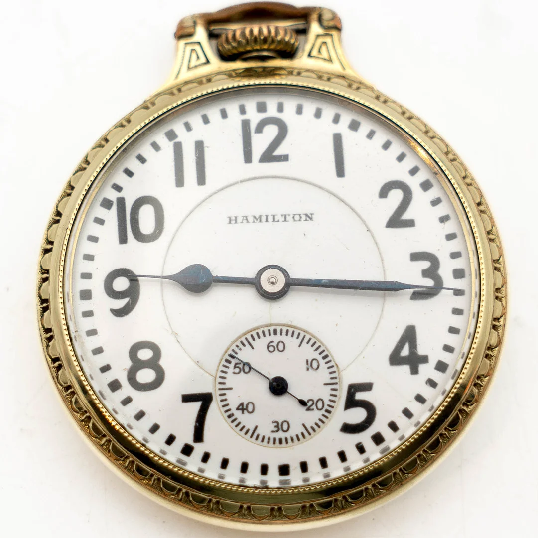 Fickur Hamilton, boett Wadsworth. — Pocket & Stop Watches — Norrlands Auktionsverk