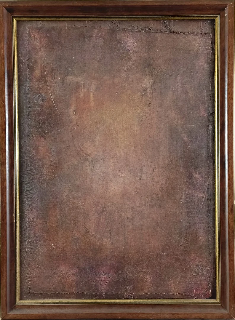 BENJAMIN, ANTHONY. ZUGESCHRIEBEN. "Composition I", Mischtechnik mit Stoffcollage. — Paintings — Auktionshaus Blank