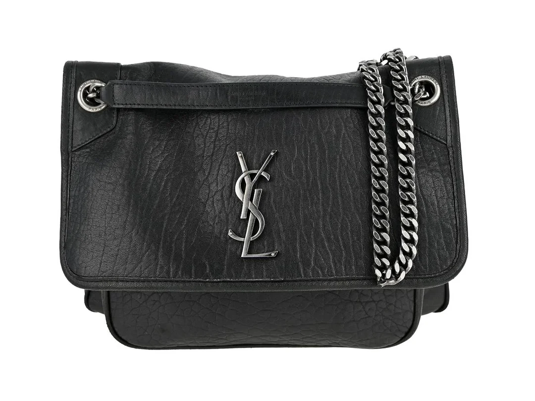 VÄSKA, SAINT LAURENT, Sac Niki Bag, svart läder, mörka silverfärgade beslag, 27x21x10 cm, care booklet, dustbag, kartong. — Accessoarer/Väskor — Kaplans