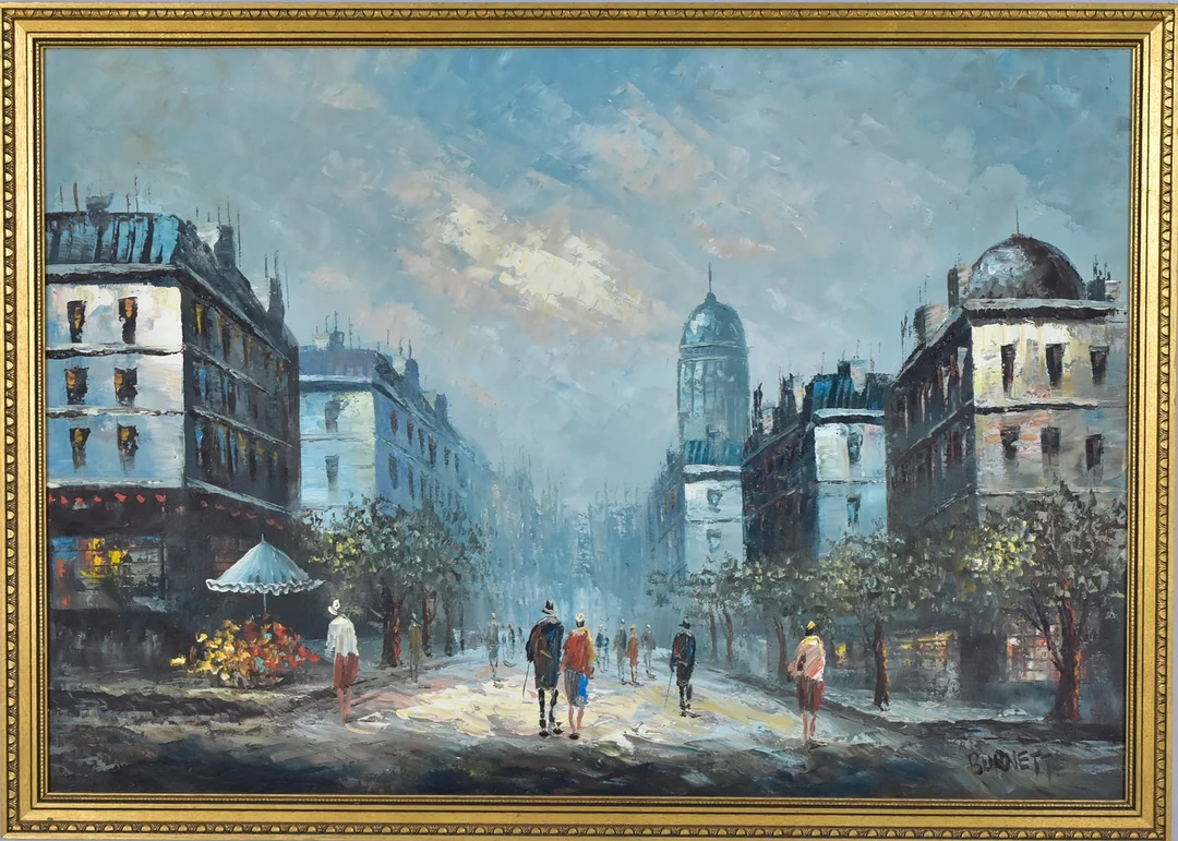 CAROLINE C. BURNETT. Olja på pannå. — Paintings — Halmstads Auktionskammare
