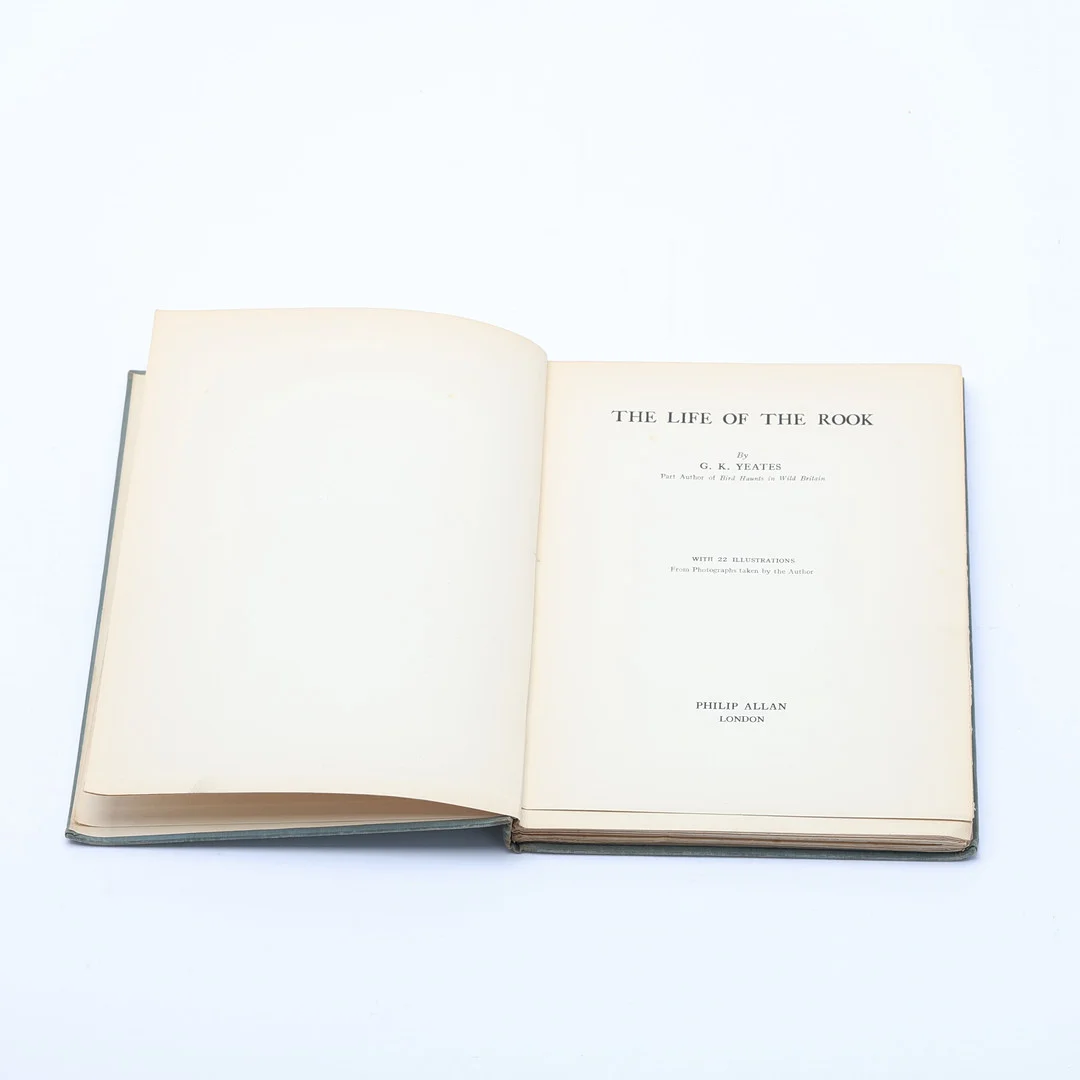 GEORGE KIRKBY YEATS. "The life of the rook". — Books — Uppsala Auktionskammare