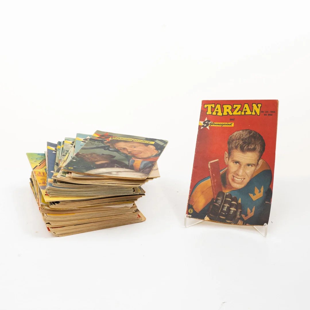 Serietidningar, en samling, bland annat "Serie-Magasinet Kilroy", "Tarzan med stjärnmagasinet", "Serie-Magasinet". — Samlarföremål/Övrigt — Bukowskis